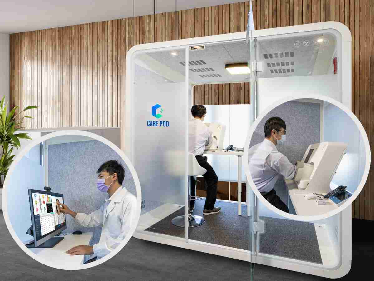 达擎于医疗科技展中展出＂远距诊疗舱＂，，，，以因应医疗数字化及社会高龄化趋势下、、、、复诊及慢性病患等族群对于远距看诊需求逐渐升高所推出的创新整合方案。。。多功能合一、、、、高隐私性的远距诊疗舱可根据病患端与医师端的不同需求，，，，提供弹性化及客制化功能，，节省医生和病患的精力及时间