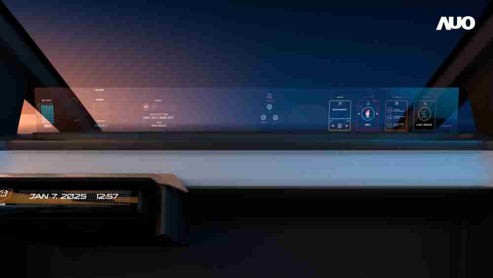 2121非凡无界透明显示接口(Horizon Image Glass)透过车运算方案整合仪表板、、中控台及副驾显示器，，，一体式全景呈现，，提供乘用者清晰的前方视野、、、行车必要信息与娱乐功能
