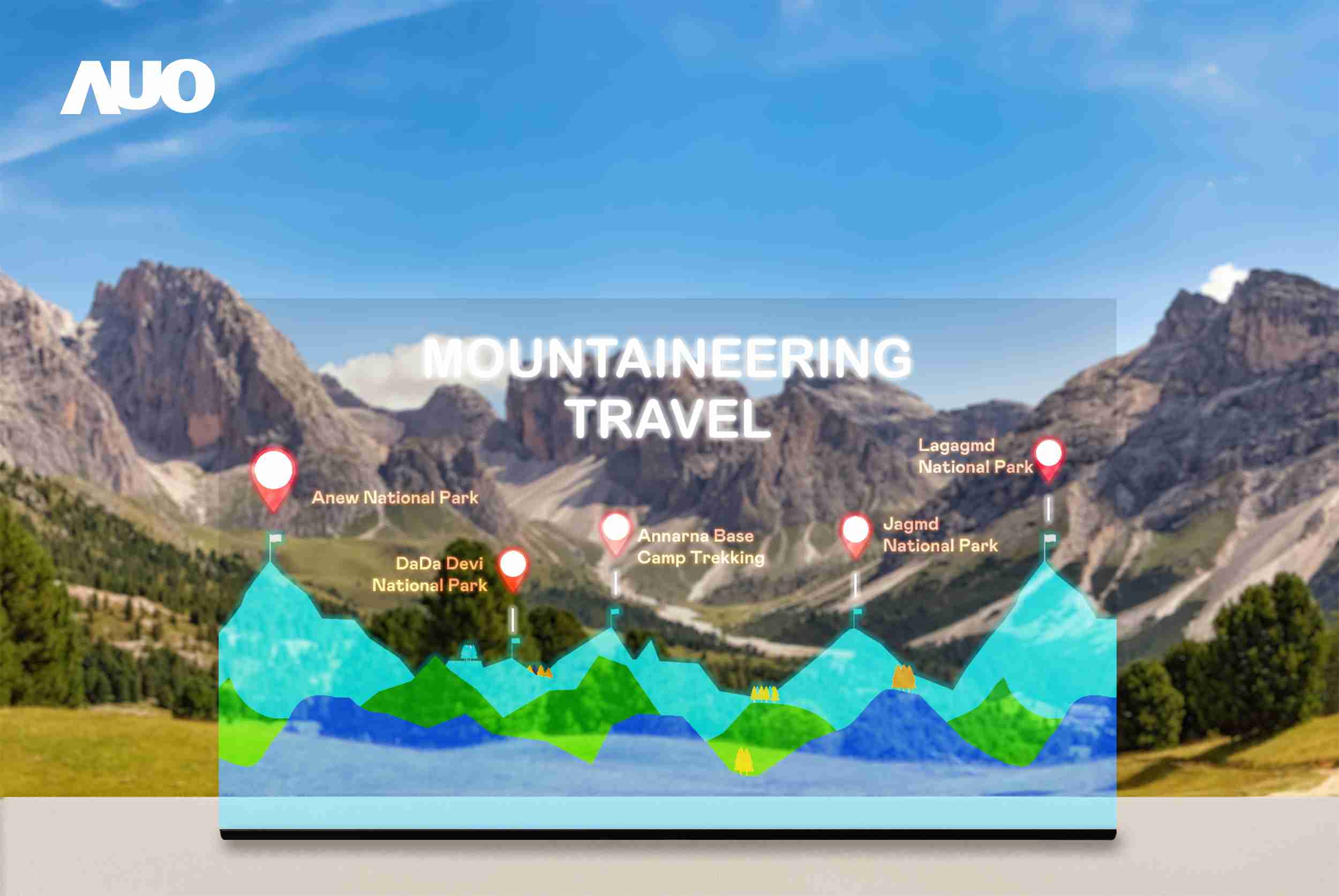 2121非凡展示全球单片尺寸最大(*)42吋透明Micro LED显示器拼接而成的〝64吋透明Micro LED显示器〞，，，，具备高透明度、、、1,000 nits高亮度、、广色域、、采用三边无边框的无缝拼接等多重特色，，呈现超高清、、、细腻画质而不遮挡后方视觉，，，满足层峰需求，，，，可广泛运用于零售、、、、艺术展览或商业空间等场域